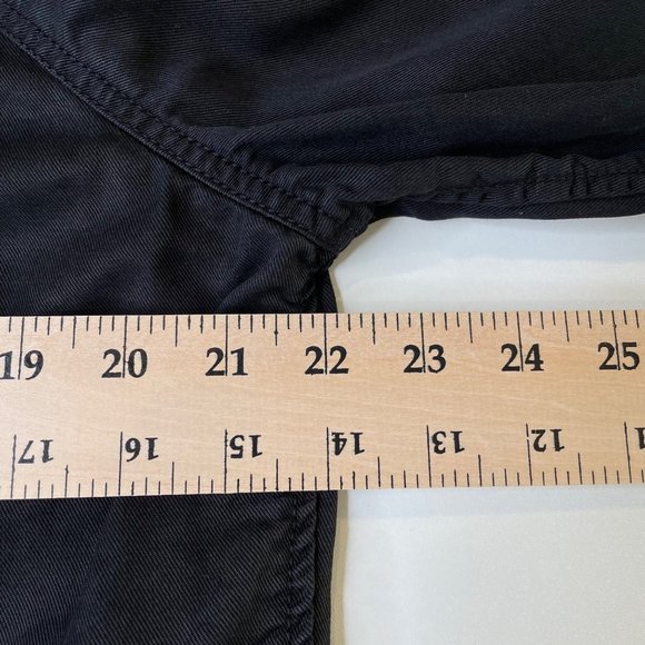 American Eagle Black Lyocell Utility Hooded Jacket, S - Picture 9 of 11